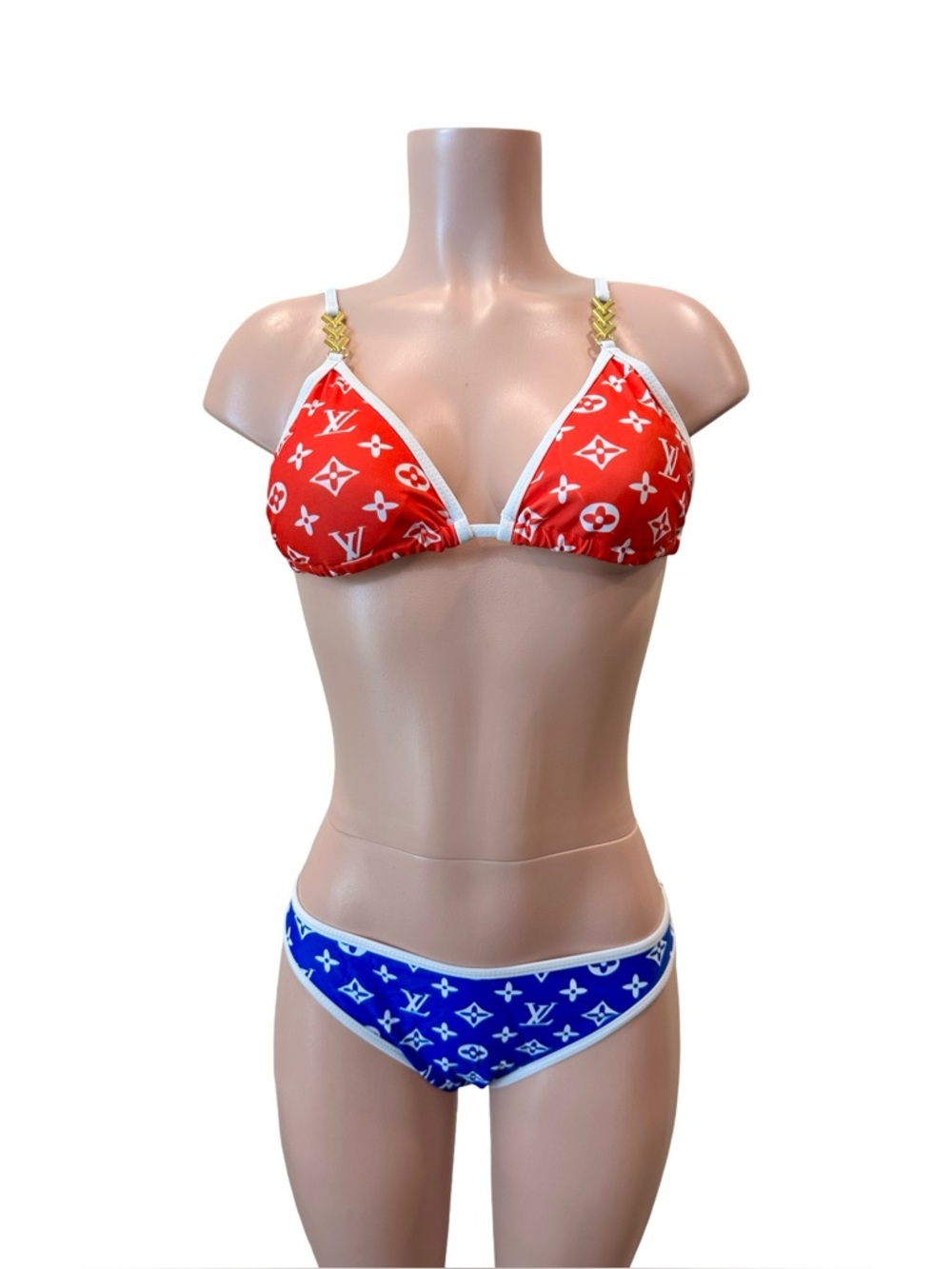 Louis Vuitton Like 4th of July Red White Blue Bikini - Picture 2 of 7